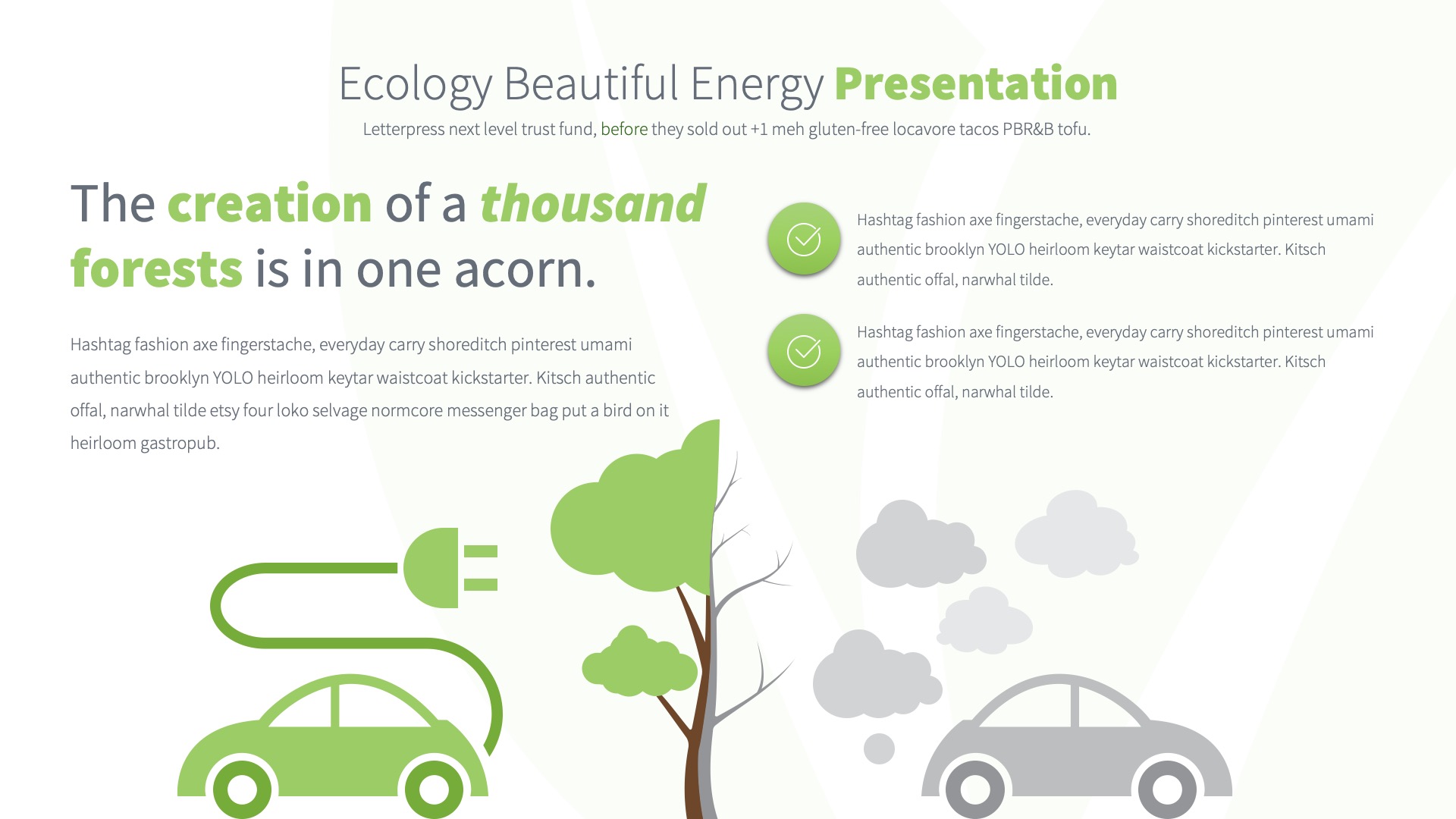 Ecology Beautiful Energy PowerPoint Presentation, Presentation Templates